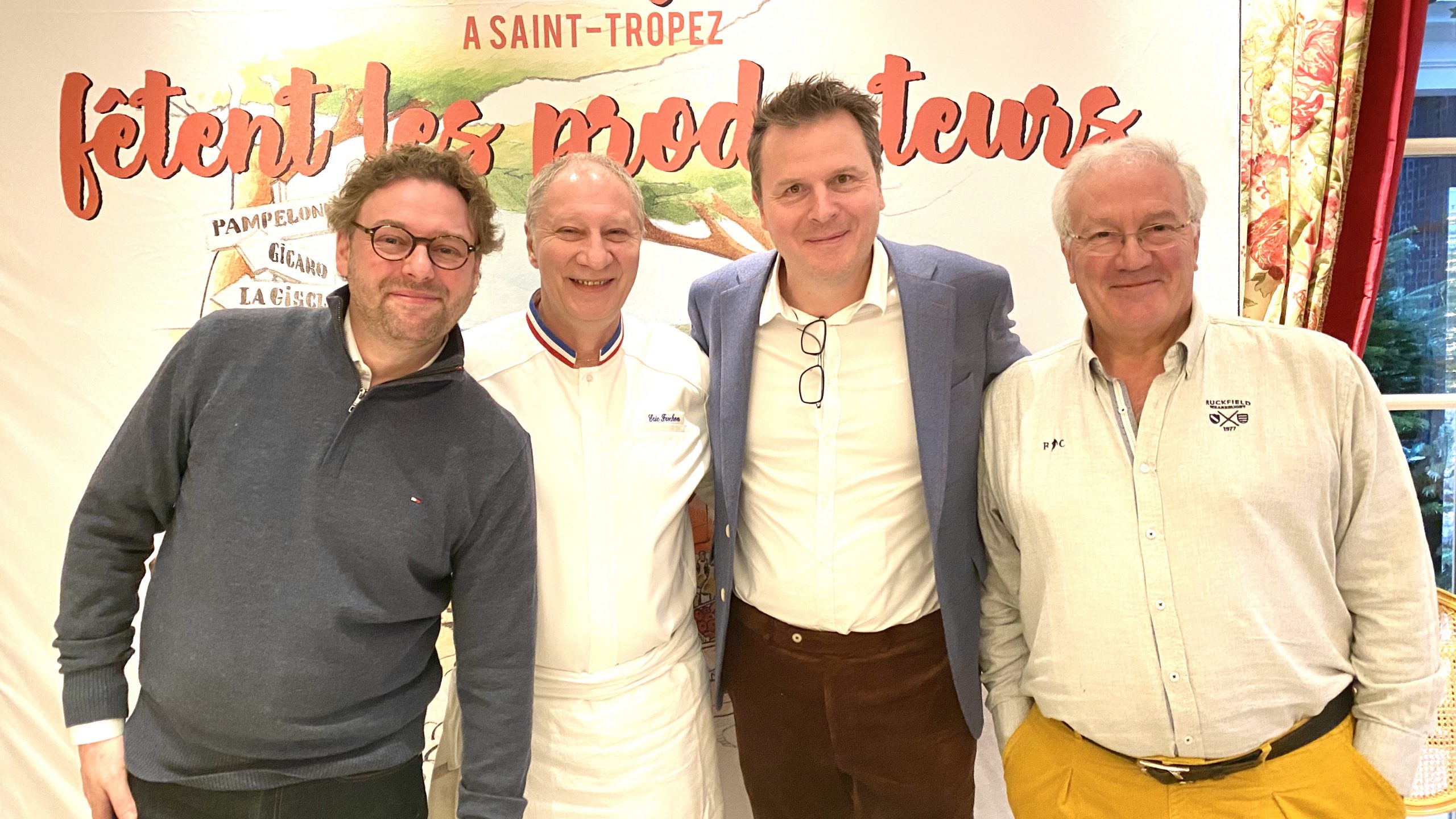 De G à D : Arnaud Donckele, Eric Frechon, Christophe Hardiquest et Loic de Saleneuve ©Sandrine Kauffer-Binz